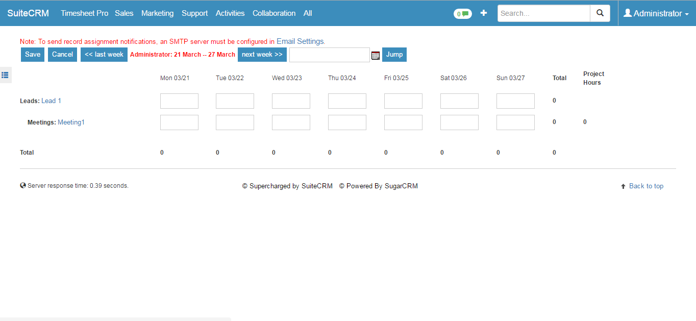 Timesheet Ninja Enterprise | SuiteCRM Module